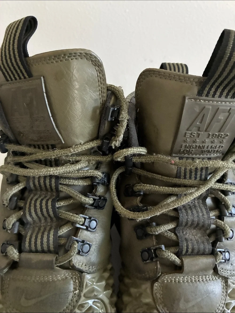 Nike Lunar Force 1 Duckboot ‘17 AF1 Medium Olive Winter Boots Men’s Size 12